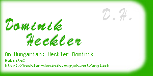 dominik heckler business card